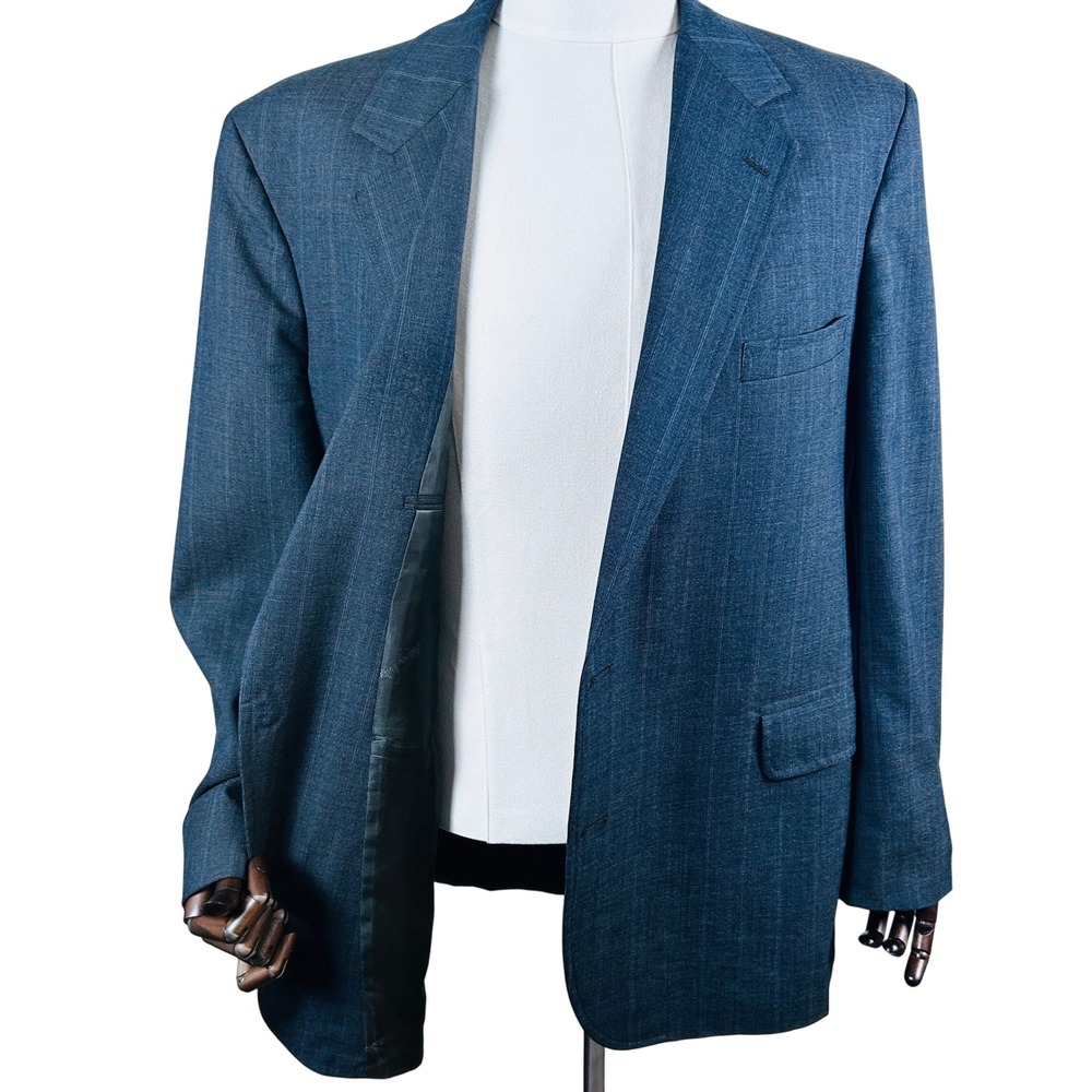 Vtg Brooks Brothers Men's Charcoal Pinstripe Blazer Jacket Ltd Edition Sz‎ 48 L